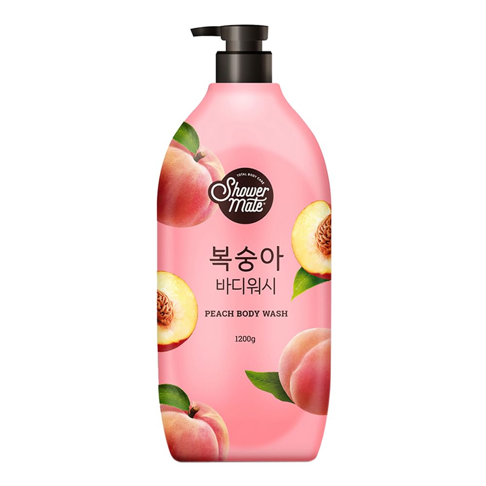 SHOWERMATE Gel Douche Pêche – bouteille, hydratation douce et parfum fruité.
