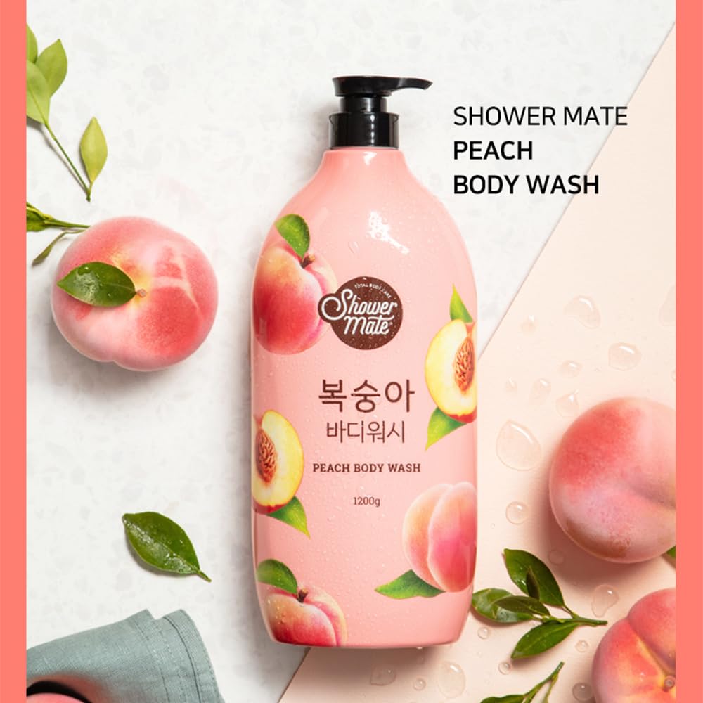 SHOWERMATE Gel Douche Pêche – etiquette, parfum frais et pratique au quotidien.