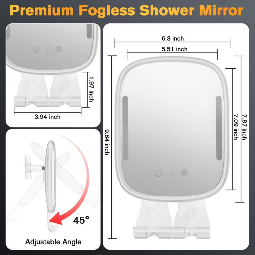 Éclairage LED double Showvigor offrant une meilleure visibilité lors du rasage.