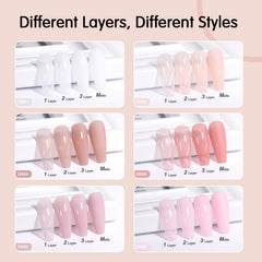 Échantillon gel jelly rose translucide SHOYUM pour tester les couleurs.