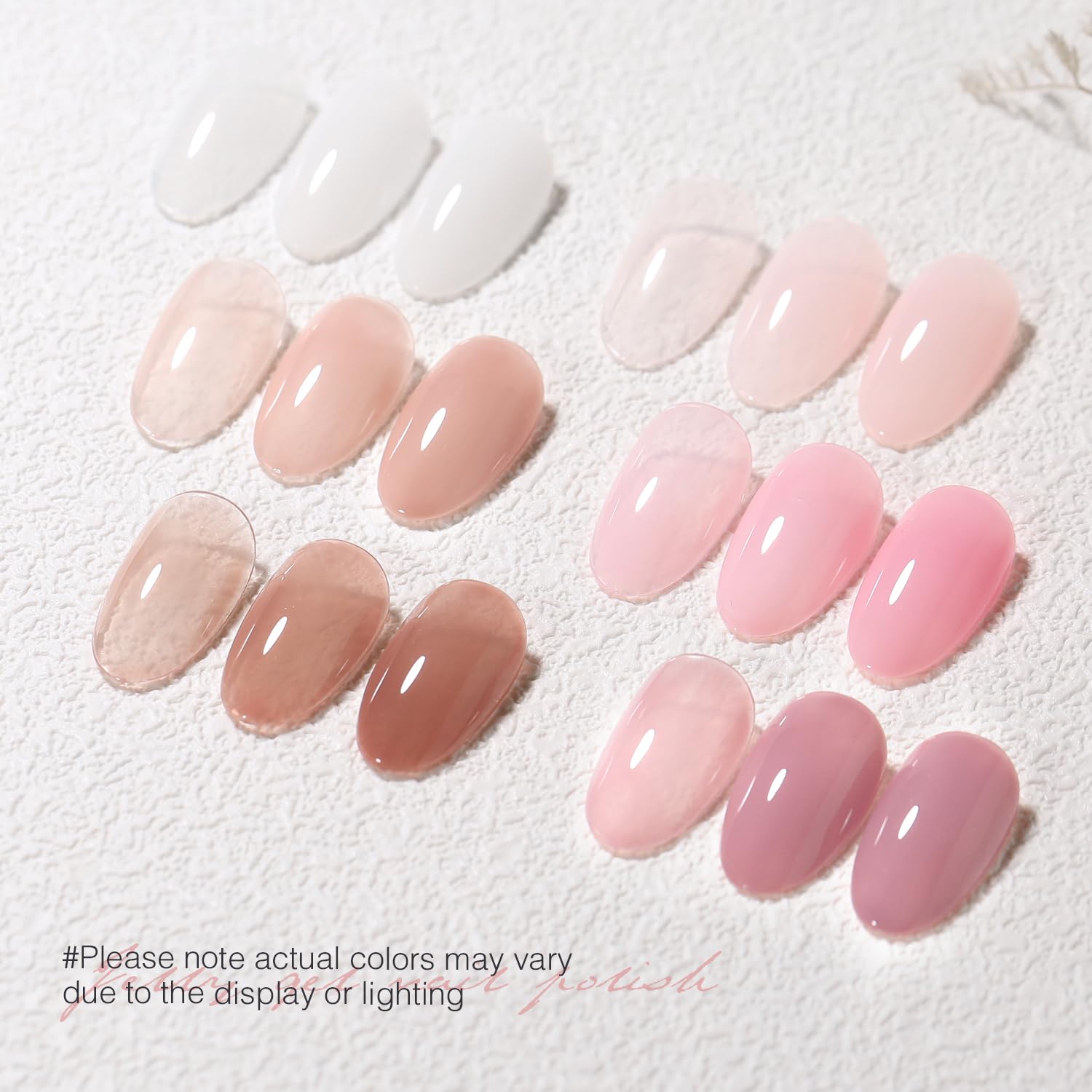 SHOYUM vernis gel rose neutre translucide adapté à tous les tons.