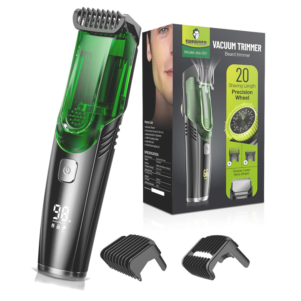 Tondeuse barbe SHPAVVER avec aspiration intégrée pour un lavabo propre