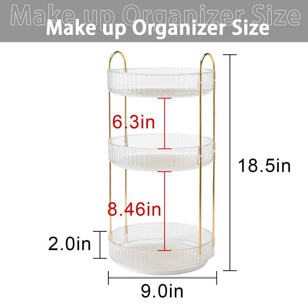 Shuang Qing rangement soins et parfums 2 niveaux rotatifs: gain de place pratique.