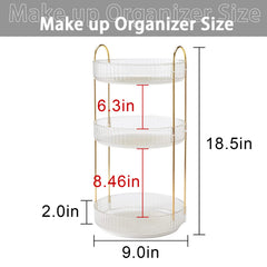 Shuang Qing rangement soins et parfums 2 niveaux rotatifs: gain de place pratique.