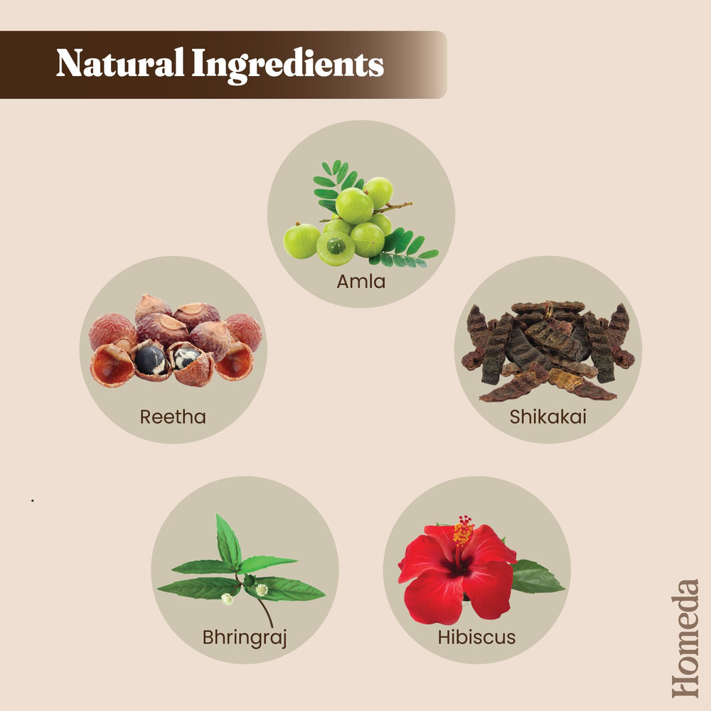 Shudh Online Hibiscus hair mask powder adds natural shine.