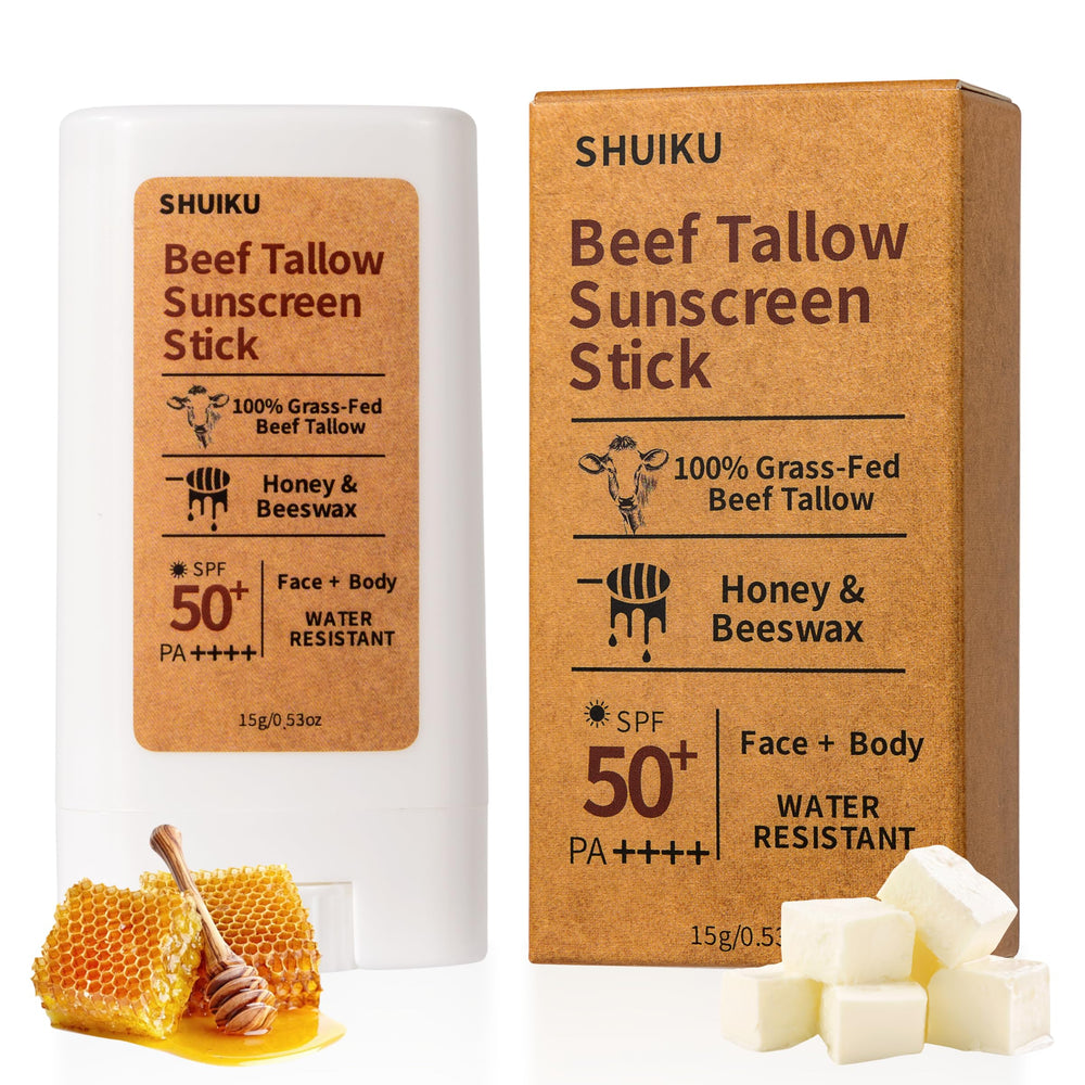 SHUIKU bâton solaire SPF50 pour visage et corps, pratique et portable.