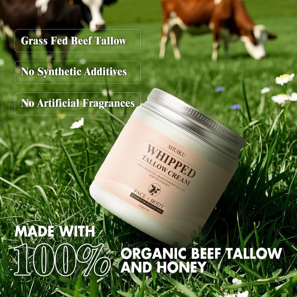 SHUIKU baume au miel et suif de bœuf — crème visage veloutée pour l'hydratation.