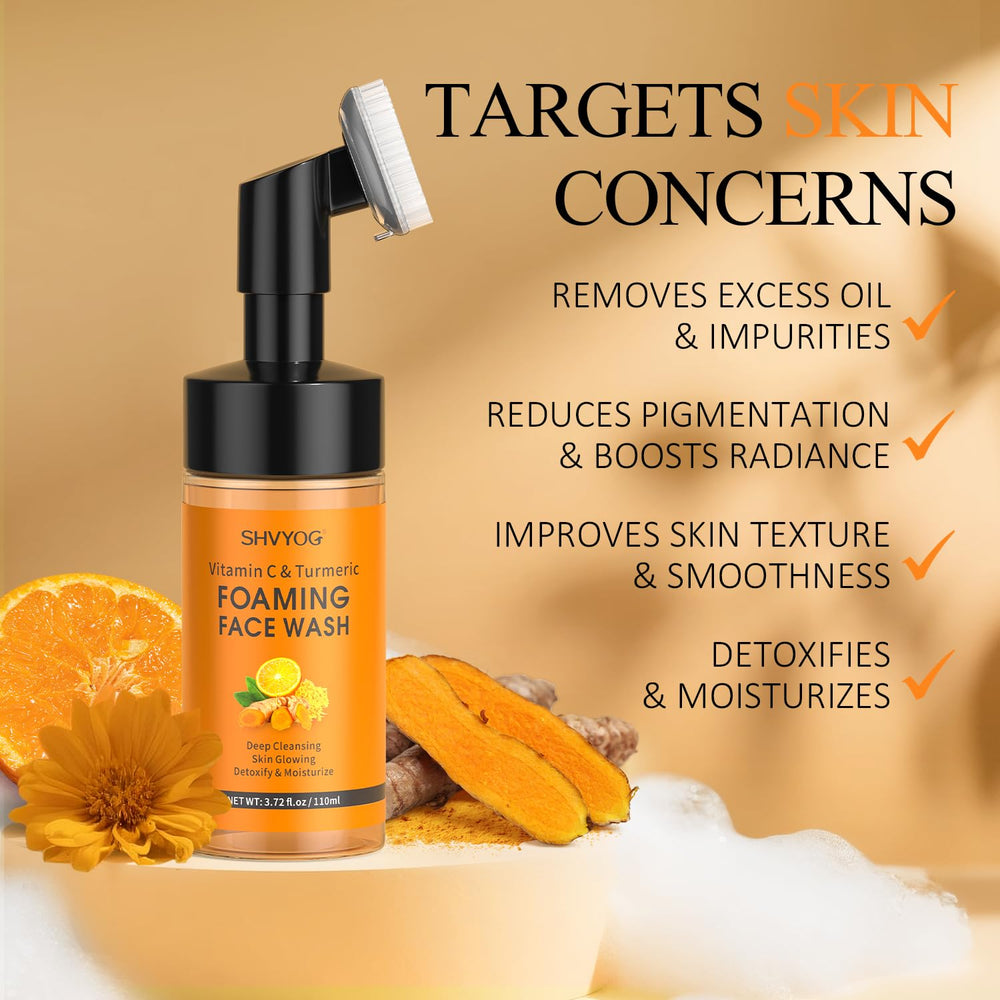 SHVYOG formule antioxydante au curcuma et vitamine C pour teint lumineux.