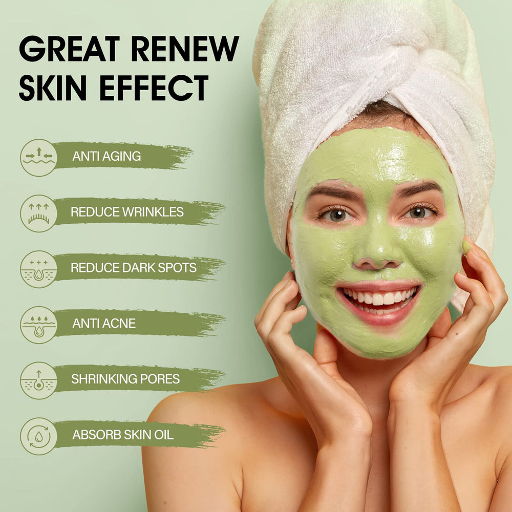 SHVYOG Masque sur visage démontrant purification et hydratation.