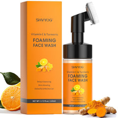 SHVYOG nettoyant visage mousse avec flacon pompe pour peau purifiee et equilibree.