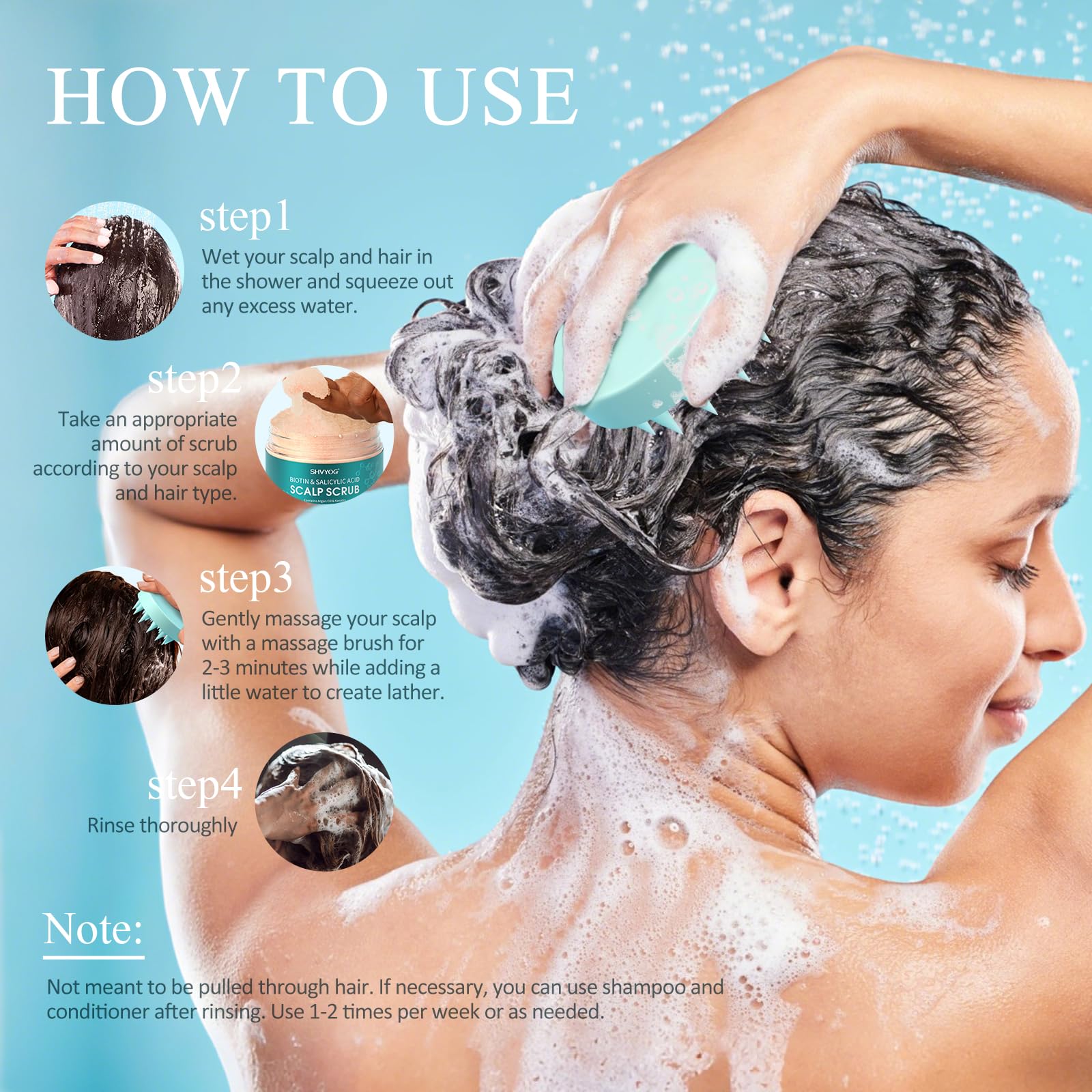 SHVYOG Scrub Cuir Cheveux Texture Grains: exfoliants pour une chevelure douce et purifiée.