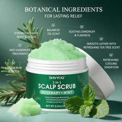 SHVYOG Soin capillaire detox romarin-menthe pour cuir chevelu sain.