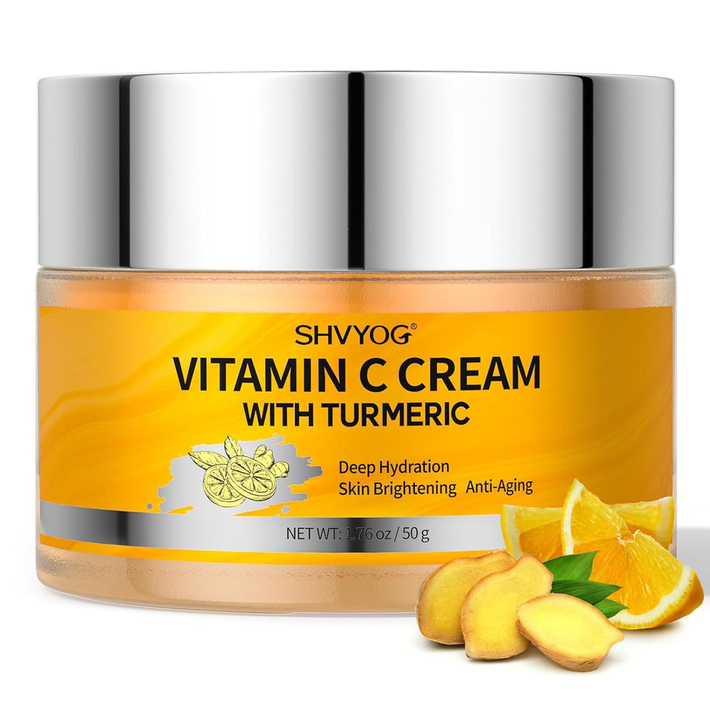 SHVYOG Vitamine C Crème Visage – bouteille prête à hydrater et éclaircir le teint.