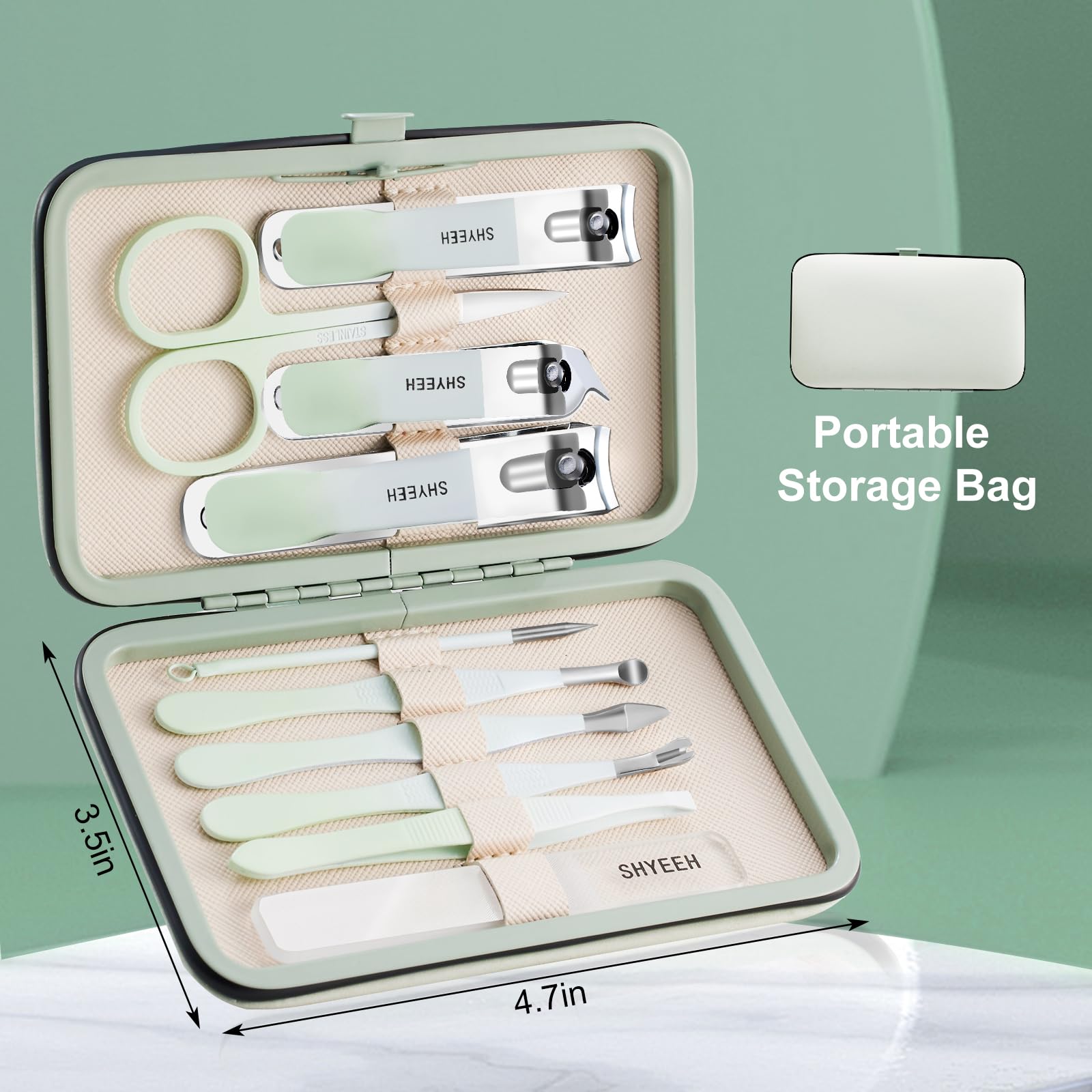 SHYEEH kit beauté portable pour routine voyage et soins.