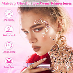 Shynek colle corps rhinestones, polyvalente sur peau et textiles