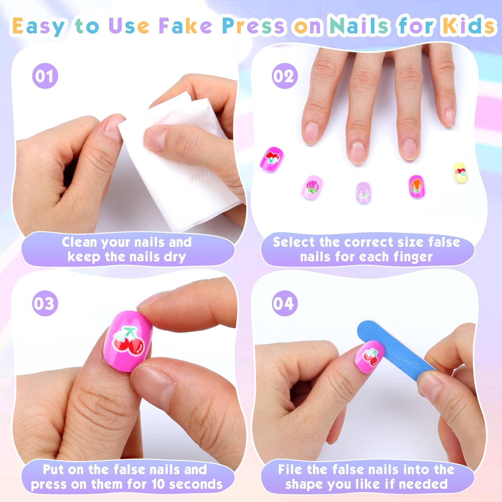 Shynek ongles autocollants sans latex pour une peau sensible.