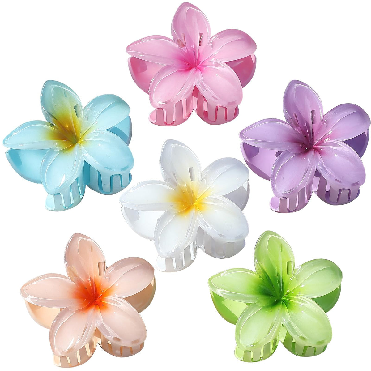 Sisiaipu broches fleurs Plumeria—coiffure hawaïenne chic et pratique.