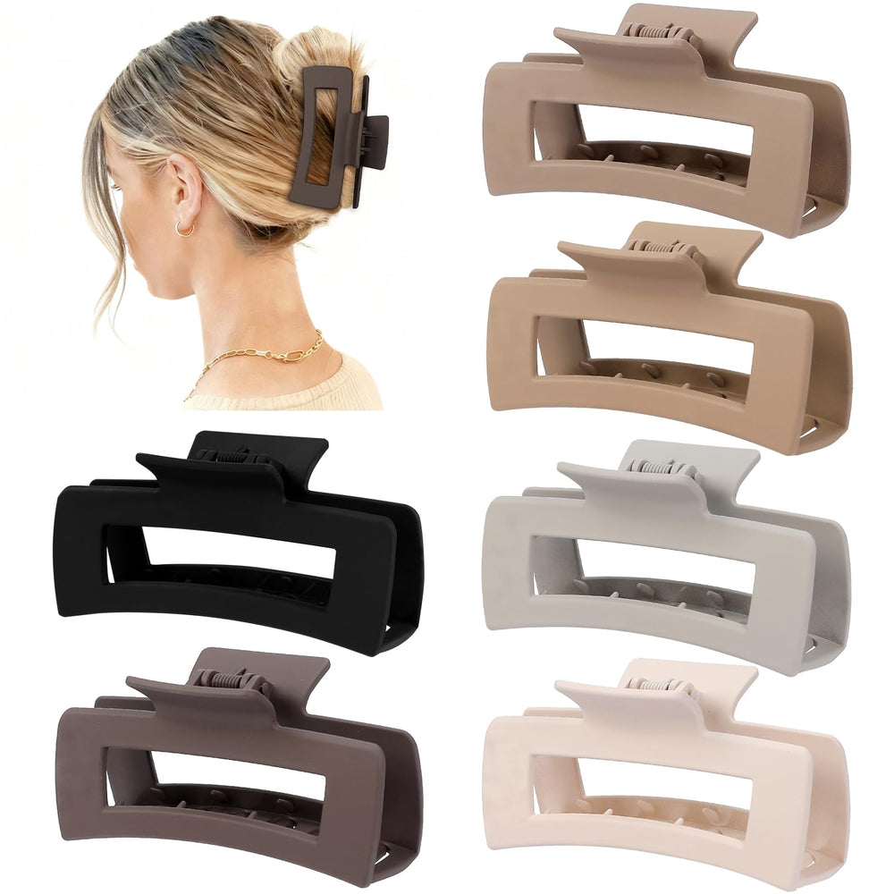 Pinces-cheveux rectangle blanc Sisiaipu, style discret et pratique.