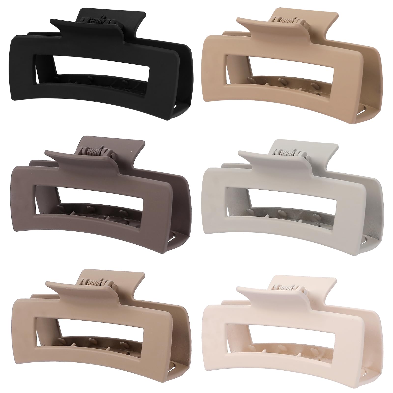 Pinces-cheveux rectangle noir Sisiaipu, maintien sûr pour cheveux épais.