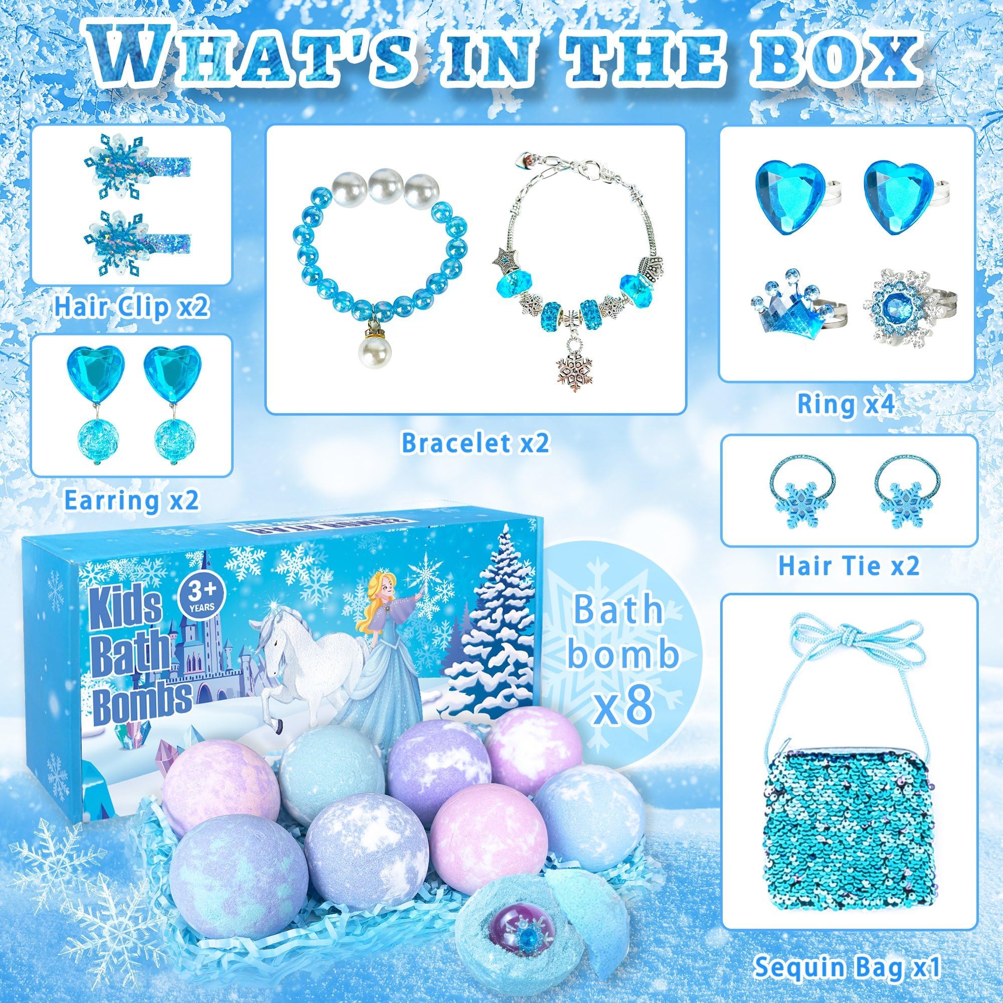 Siawoy bijoux-surprise bombes bain : rend le bain magique pour filles.