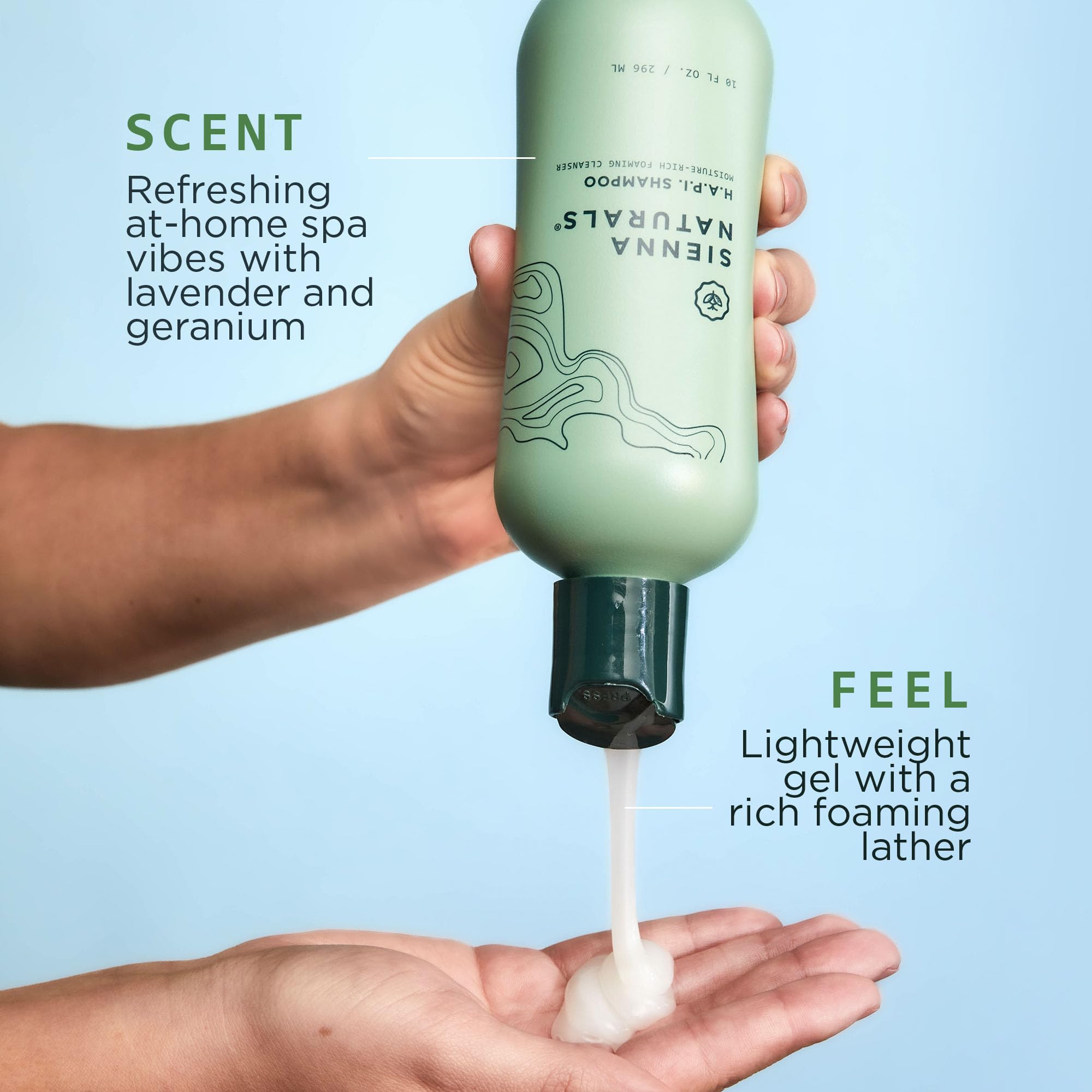 Sienna Naturals HAPI Shampoing, hydratation-cheveux, cheveux souples et brillants.