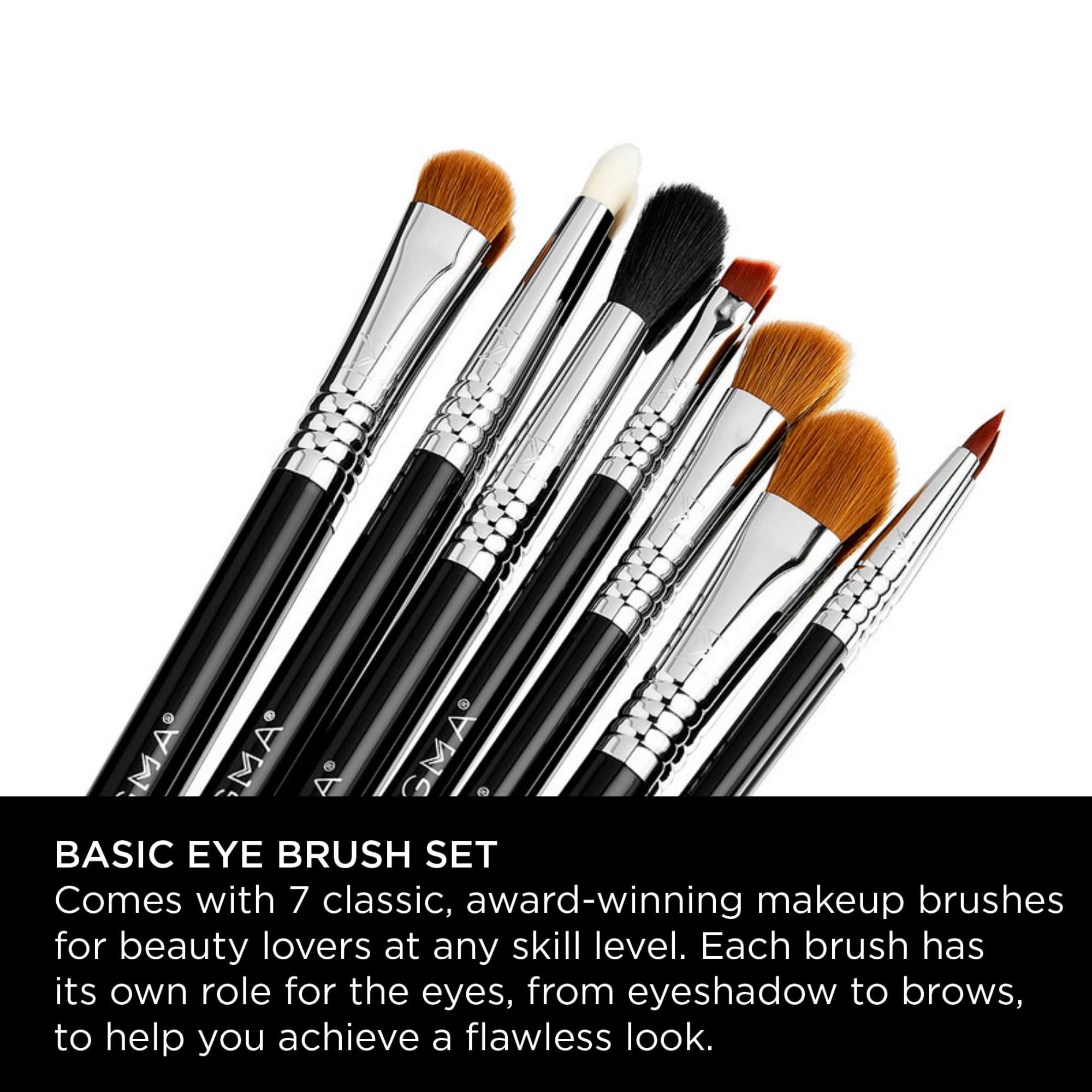 Sigma Beauty Basic Eye Makeup Brush Set, pinceau E15 pour tracé net et définition.