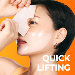 Masque Signiq hydrogel double-face prêt à adhérer sans glisser sur le visage.
