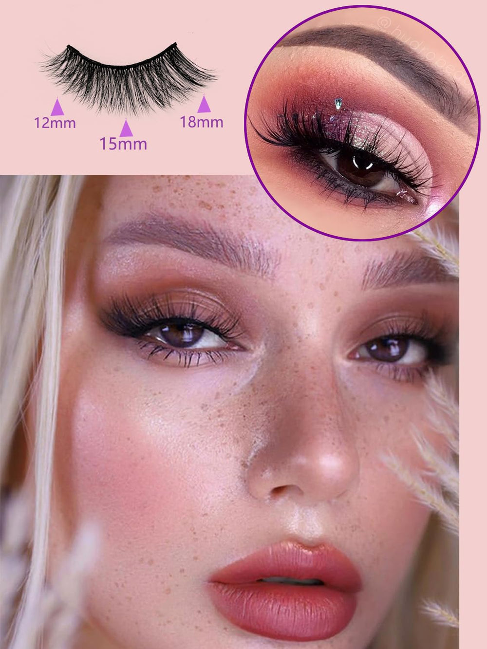Sikkis magnetic eyeliner with ultrafine magnets demonstrates secure hold without glue.