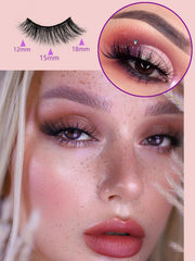 Sikkis magnetic eyeliner with ultrafine magnets demonstrates secure hold without glue.