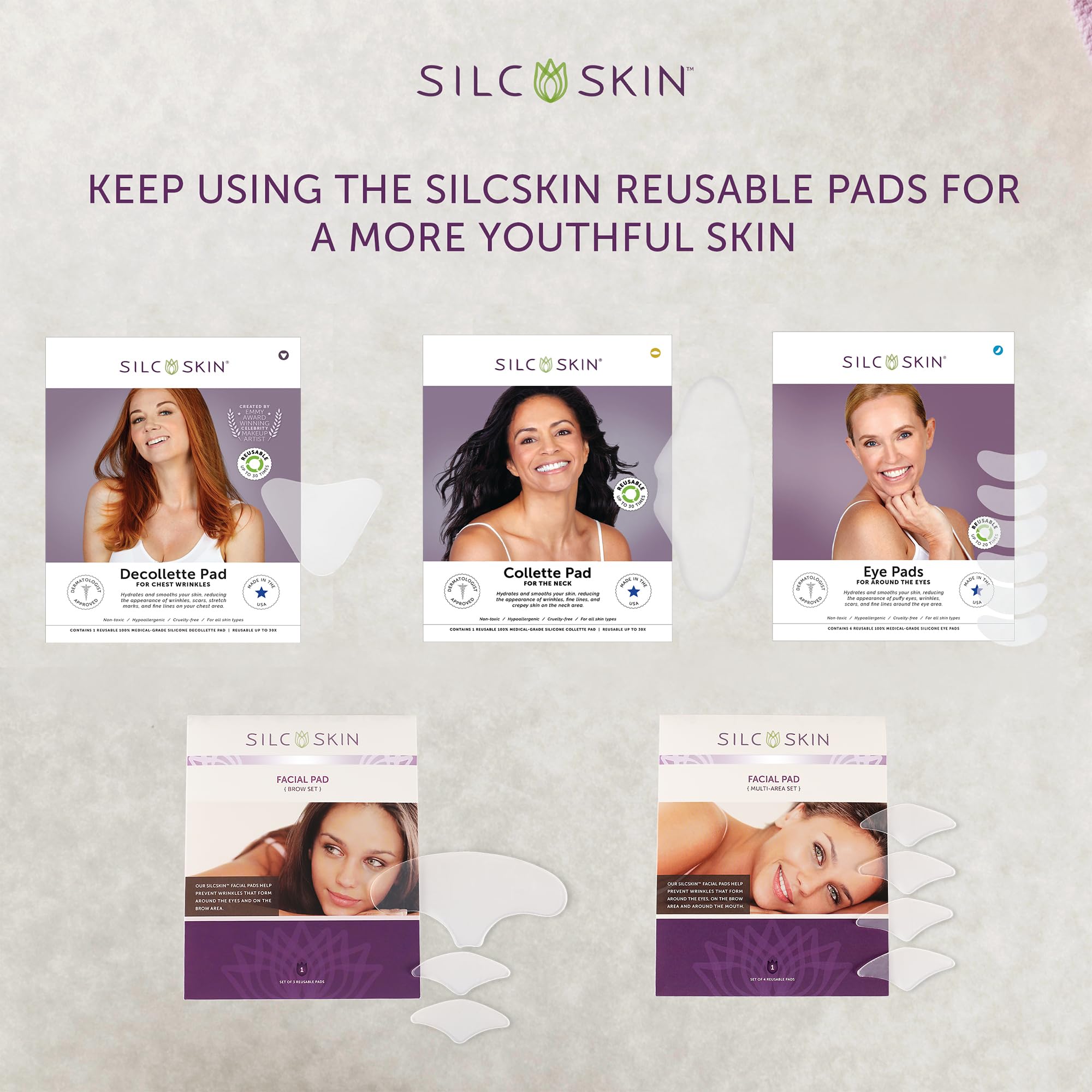 Patchs Silc Skin autour des yeux, application propre et précise.
