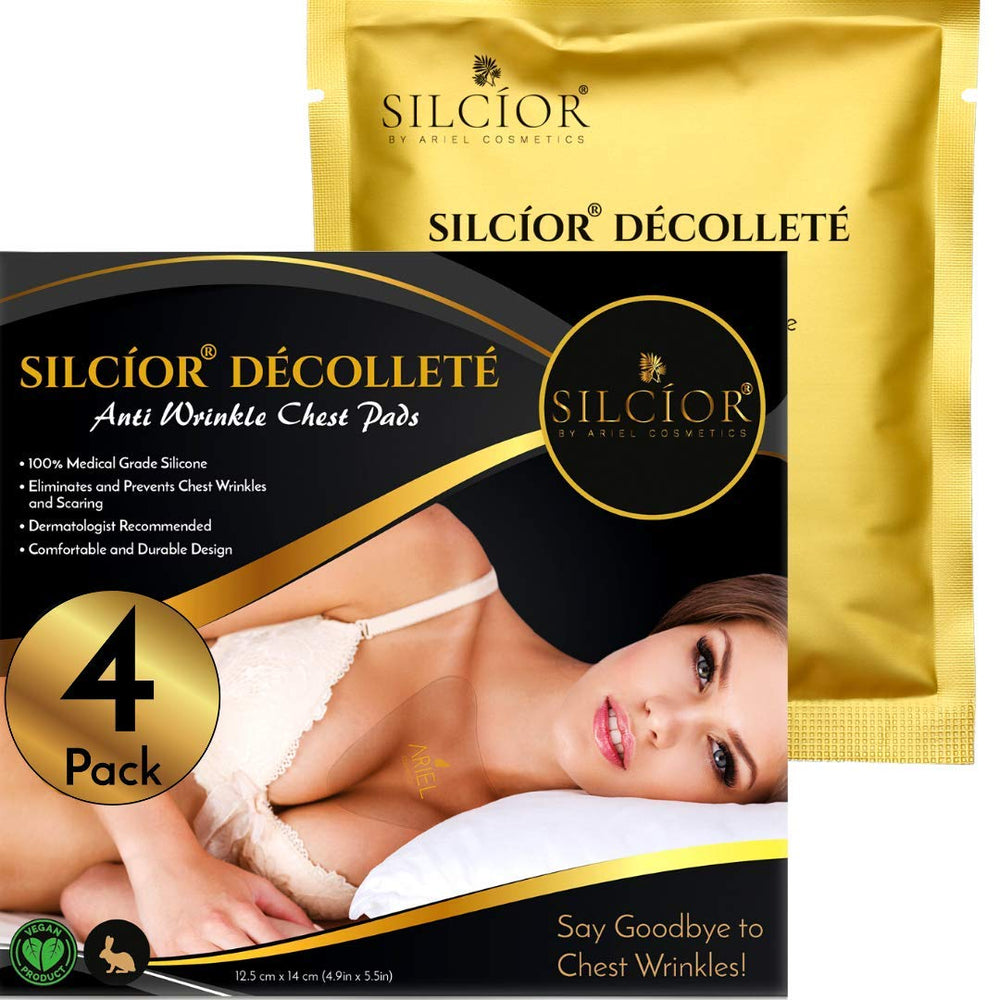 SILCIOR quatre-pack pads poitrine pour décolleté lisse durant la nuit