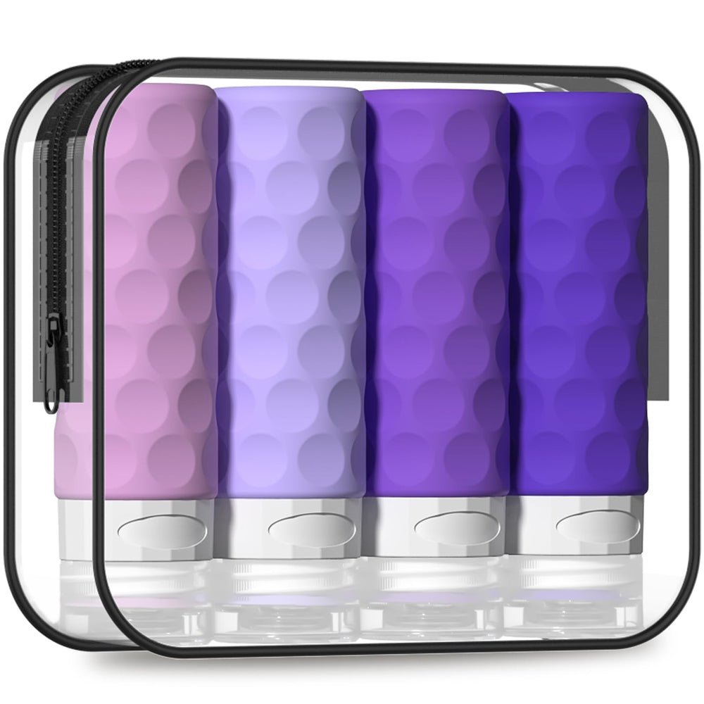 Bouteilles de voyage Silevoler en silicone 3oz, étanches pour bagages.
