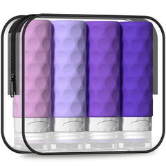 Bouteilles de voyage Silevoler en silicone 3oz, étanches pour bagages.