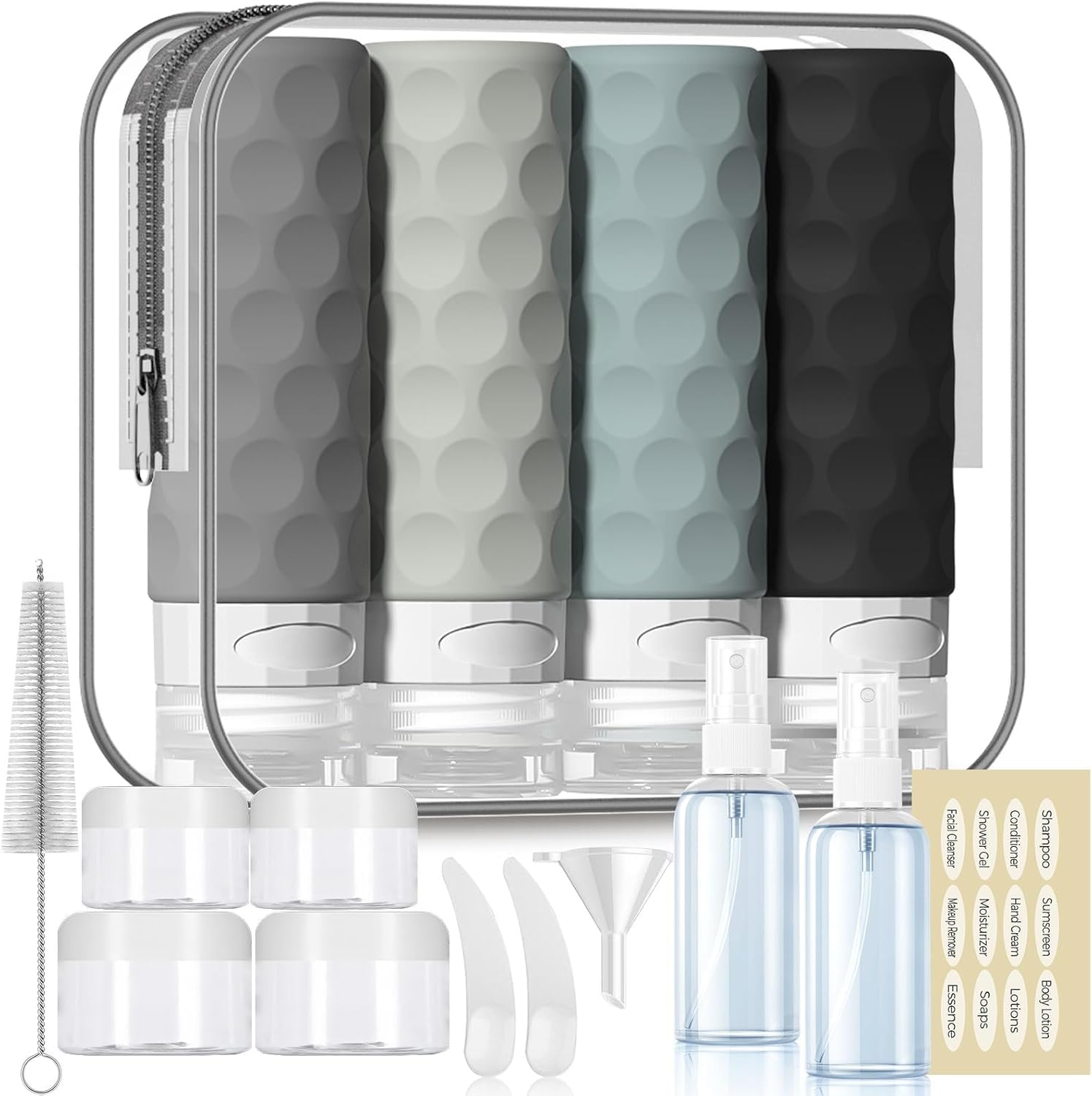 Silevoler flacons voyage 16 pièces, rangement compact et pratique
