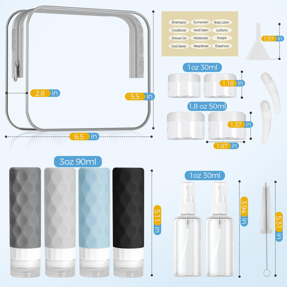 Silevoler pots crème voyage, adaptés pour crèmes et gels