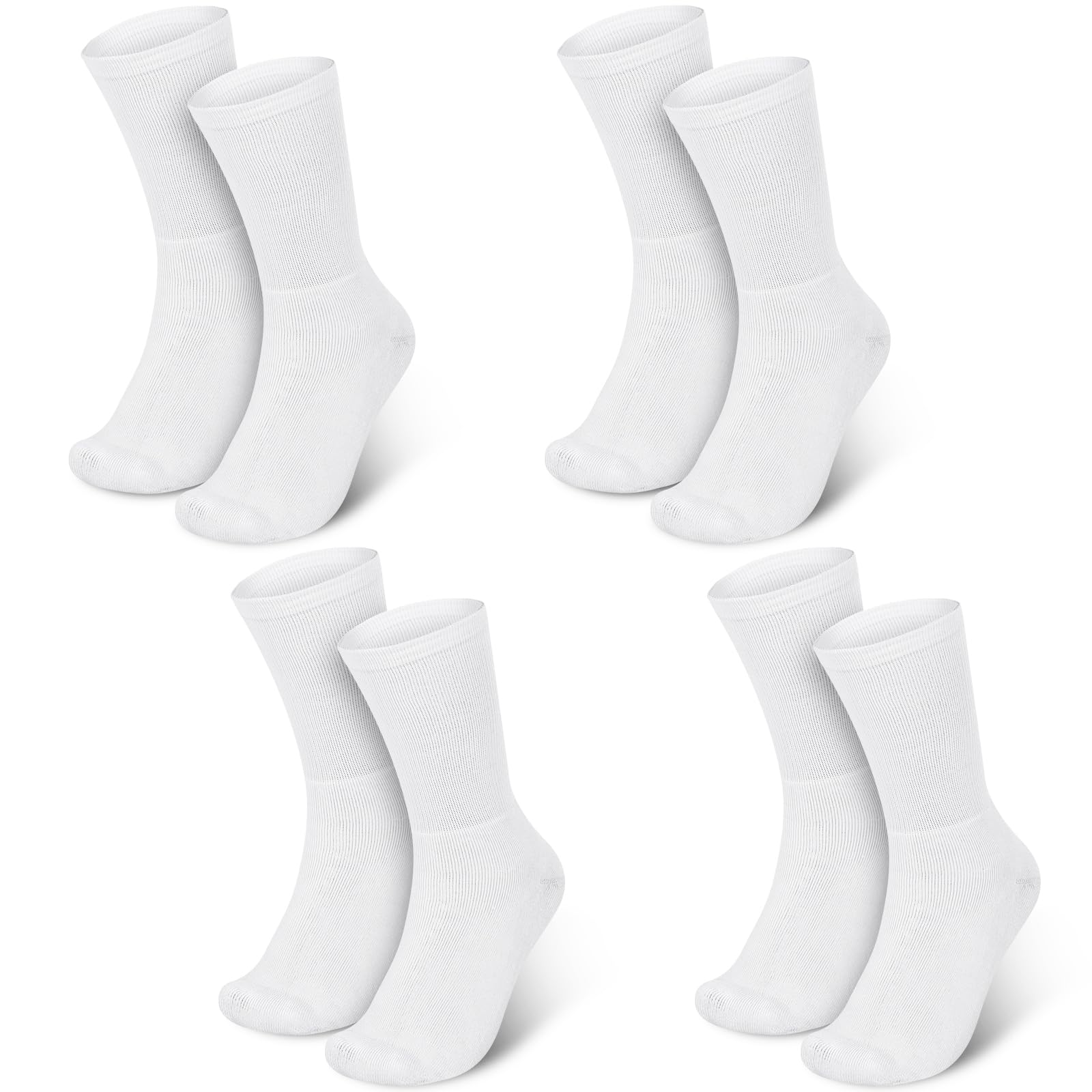 Chaussettes Silicherry blanches, pack de 4, confort quotidien.