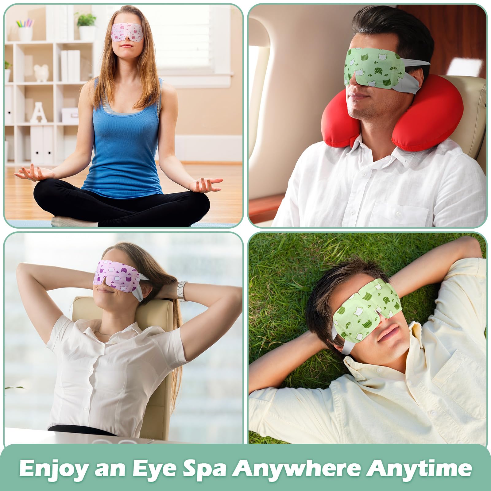 Relaxation avec le masque yeux vapeur Rose Silicherry pour détente.