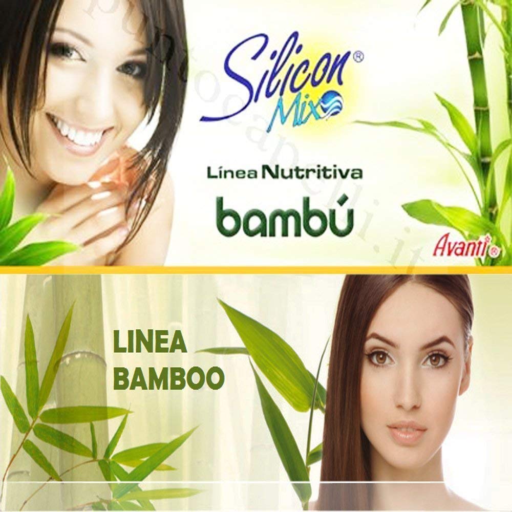 Silicon Mix Bambu Après-shampoing emballage, douceur et démêlage facilité pour cheveux soyeux.