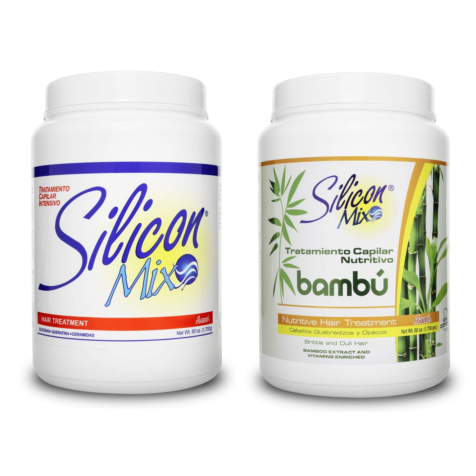 Combo Silicon Mix 1774,4 ml et Bambou – soin capillaire nourrissant et démêlant.