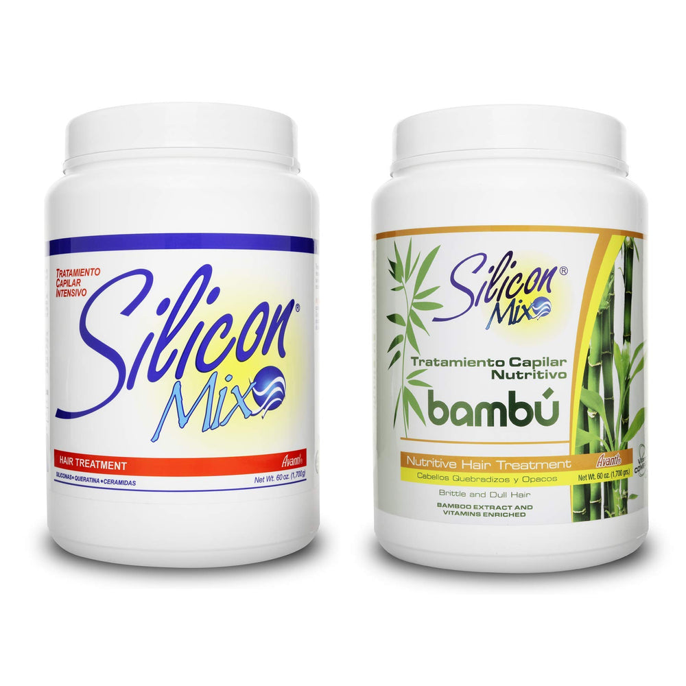 Combo Silicon Mix 1774,4 ml et Bambou – soin capillaire nourrissant et démêlant.