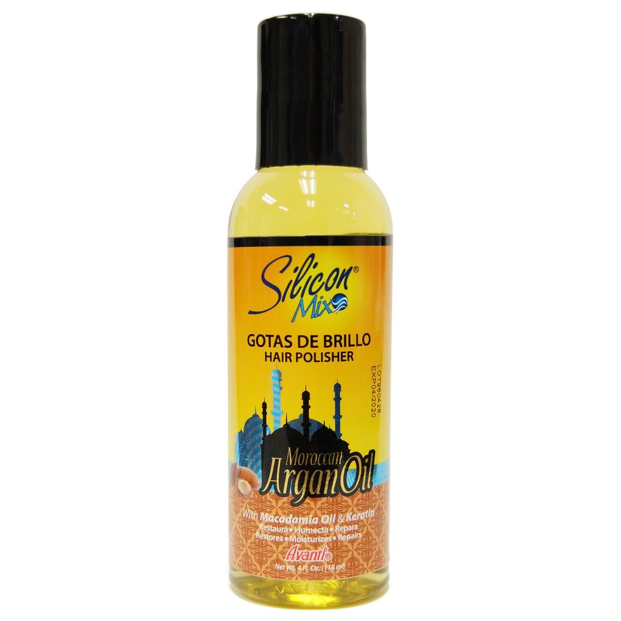 Silicon Mix polisseur capillaire à l'huile d'argan, bouteille 118 ml pour brillance et douceur des cheveux