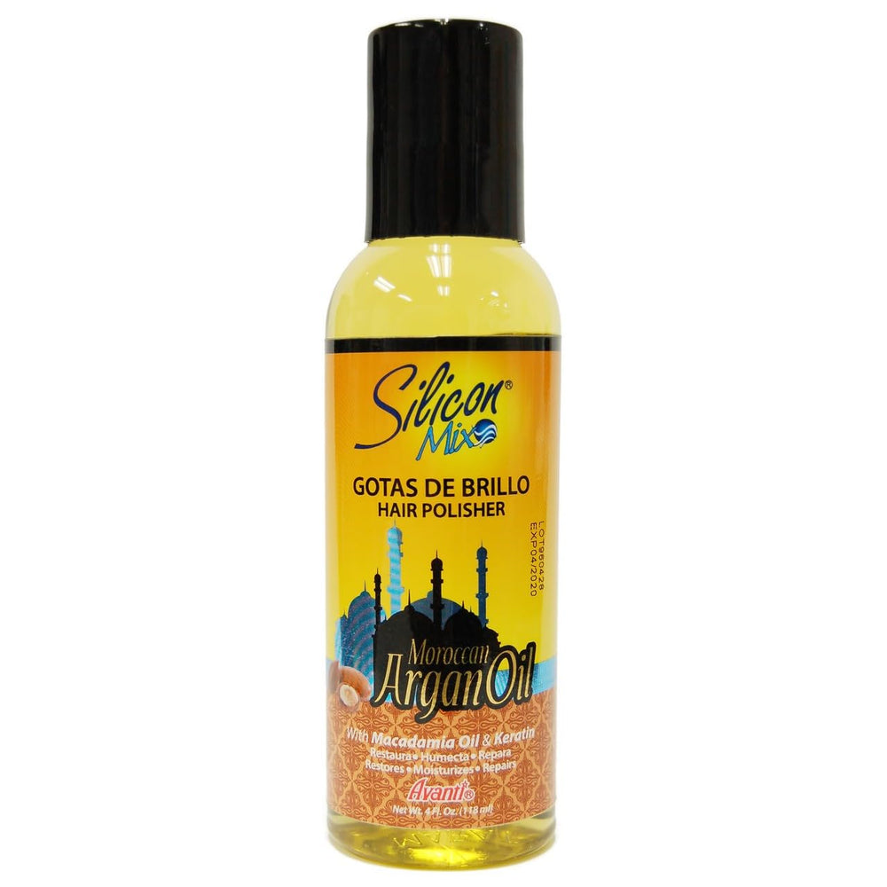 Silicon Mix polisseur capillaire à l'huile d'argan, bouteille 118 ml pour brillance et douceur des cheveux