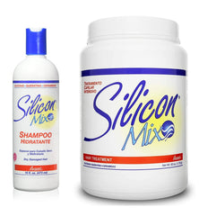 Shampoing hydratant Silicon Mix – bouteille, hydratation douce et démêlage facilité.