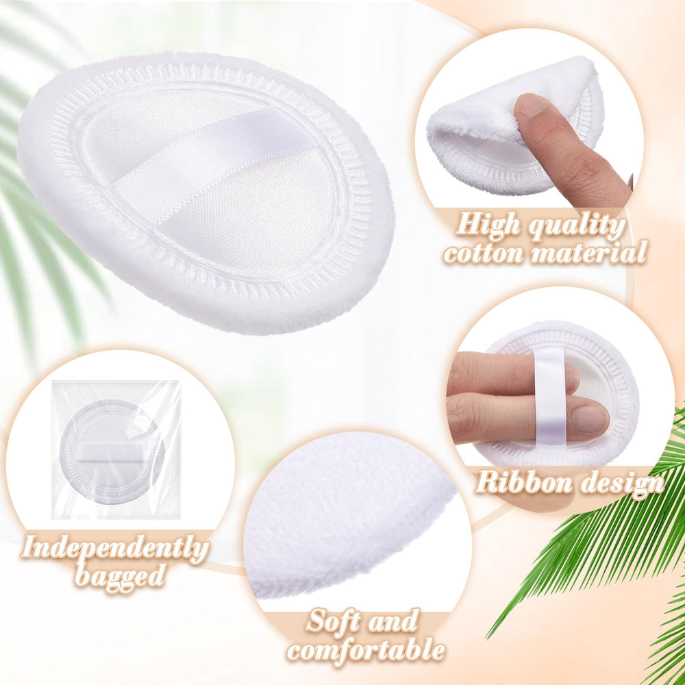 SiliFine bouffette coton face satin, capte mieux la poudre sans gaspillage.