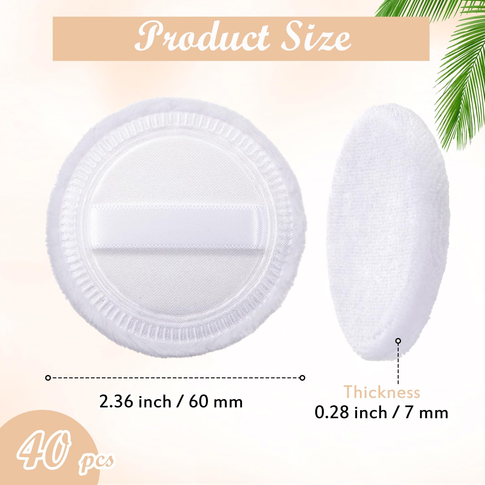 SiliFine bouffette coton, texture douce adaptée à tous types de poudres.