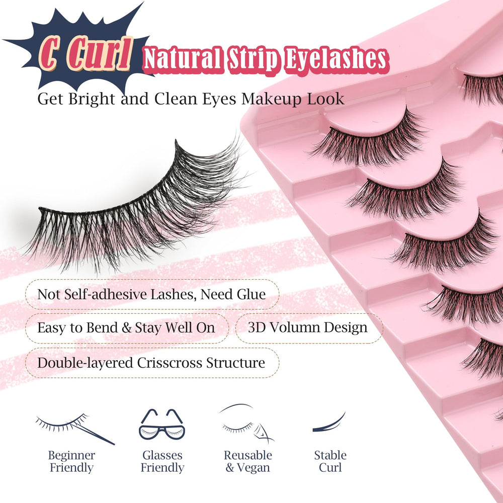 Siligli cils bande plate 0,1 mm, fusion naturelle avec vos cils.