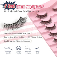 Siligli cils bande plate 0,1 mm, fusion naturelle avec vos cils.