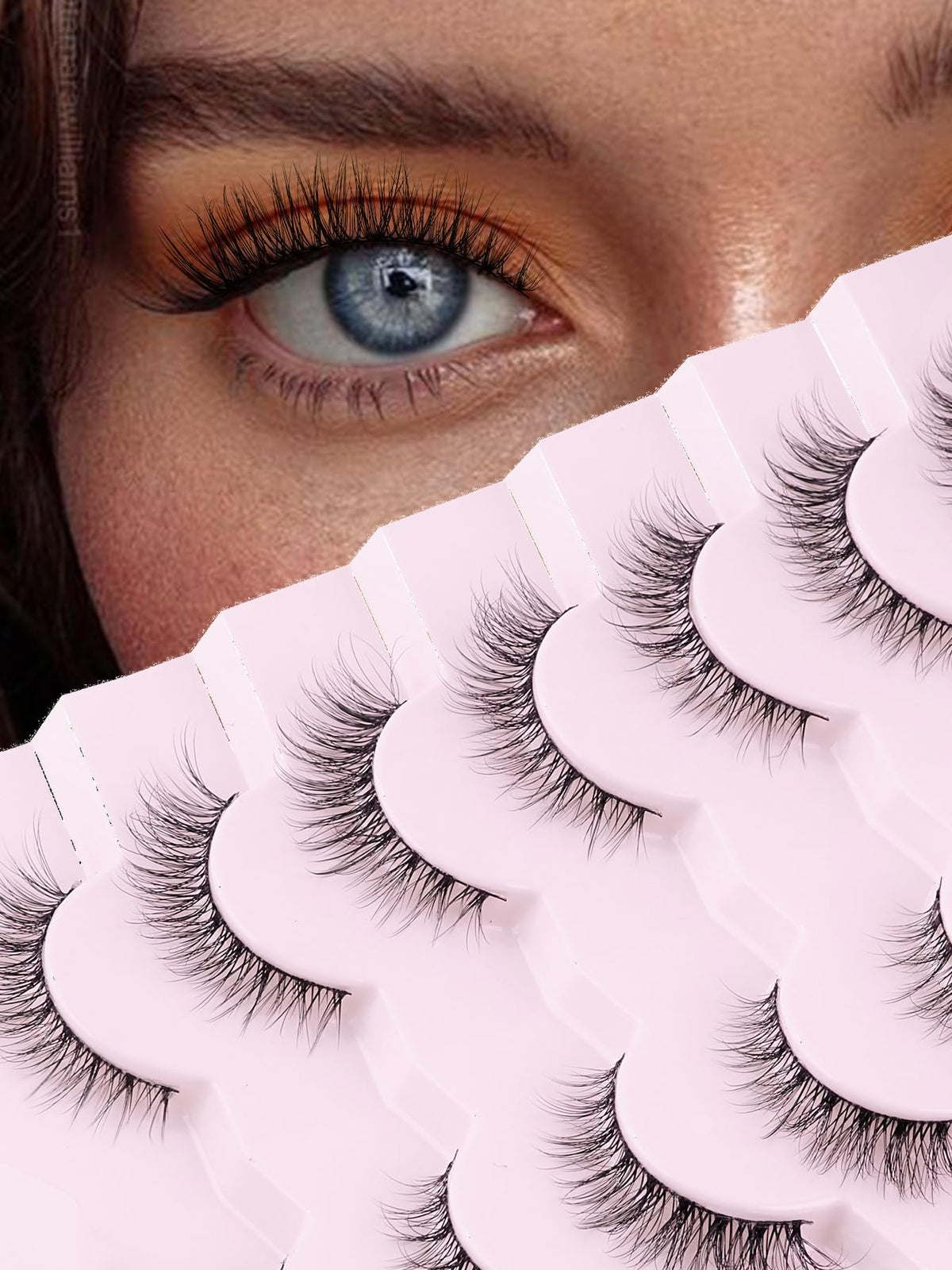 Cils Siligli Naturels, effet œil-chat 12mm pour un regard lumineux