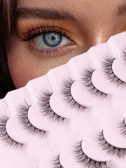 Cils Siligli Naturels, effet œil-chat 12mm pour un regard lumineux