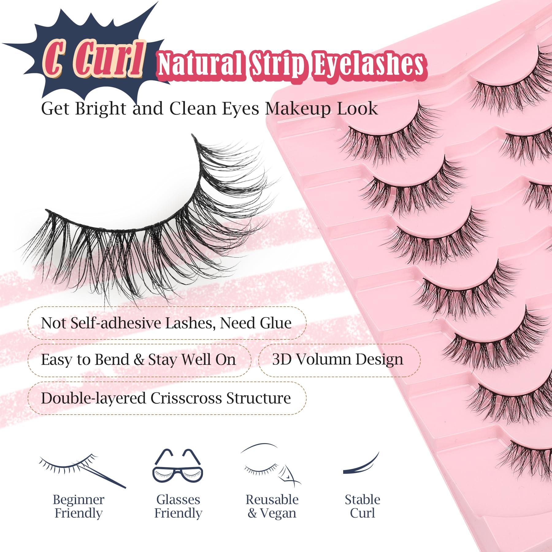 Cils Siligli volume 3D criss-cross pour regard profond